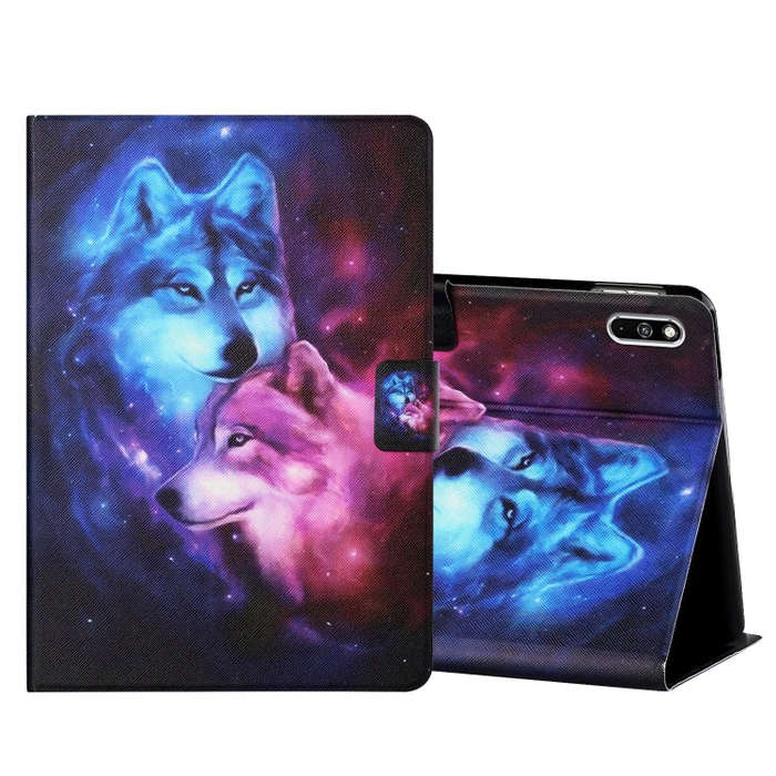 For Huawei MatePad 5G 10.4 BAH3-AN10 Colored Drawing Horizontal Flip Leather Case with Holder & C...