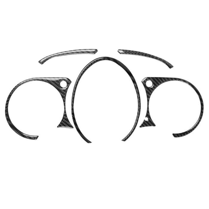 5 in 1 Car Carbon Fiber Speed Dashboard Decorative Sticker for Nissan 370Z Z34 2009-, Left and Ri...