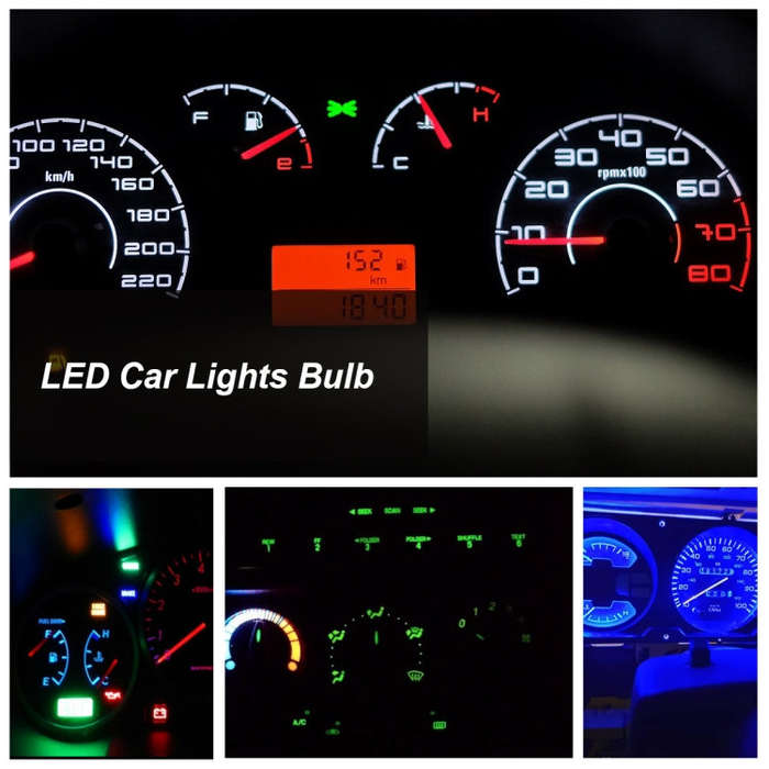 30 PCS T5 1LED SMD-5050 Car Modification LED Indicator Light Green Light