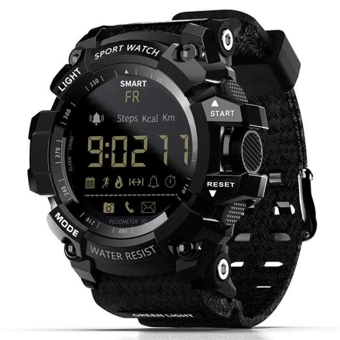 Lokmat MK16 LCD Screen 50m Waterproof Smart Watch, Support Information Reminder / Remote Camera /...