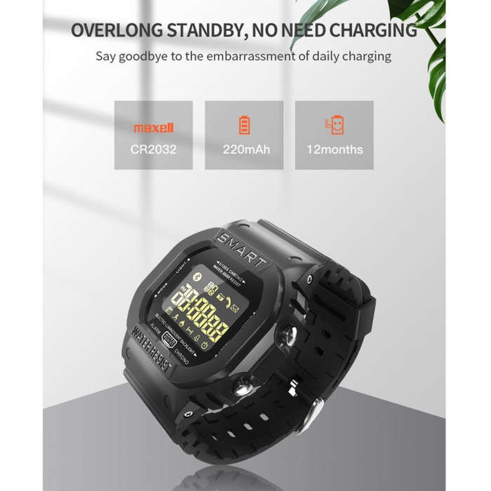 Lokmat MK22 1.21 inch FSTN LCD Screen 50m Waterproof Smart Watch, Support Information Reminder / ...