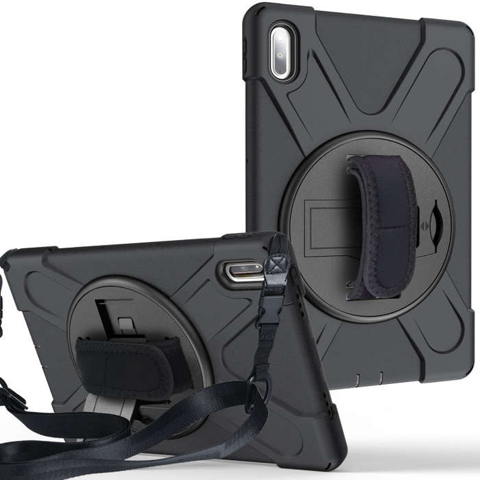 For Huawei MatePad Pro 10.8 Shockproof Colorful Silicone + PC Protective Case with Holder & Shoul...
