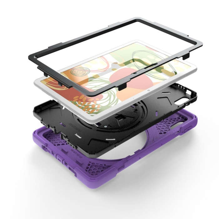 For Huawei MatePad Pro 10.8 Shockproof Colorful Silicone + PC Protective Case with Holder & Shoul...