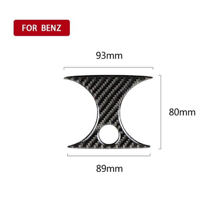 Car Carbon Fiber Rear Air Outlet Middle Decorative Sticker for Mercedes-Benz C Class W205 C180 C2...