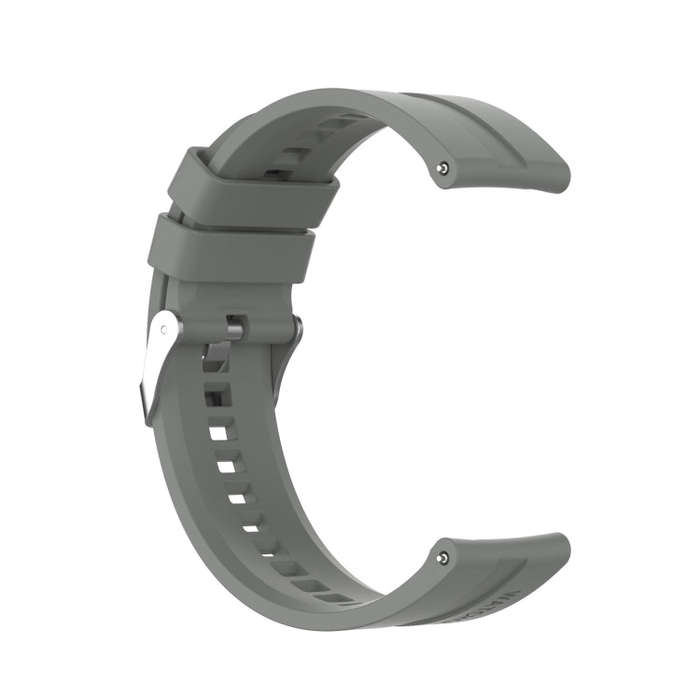 For Amazfit GTR 2e / GTR 2 22mm Silicone Watch Band with Silver Buckle(Grey)