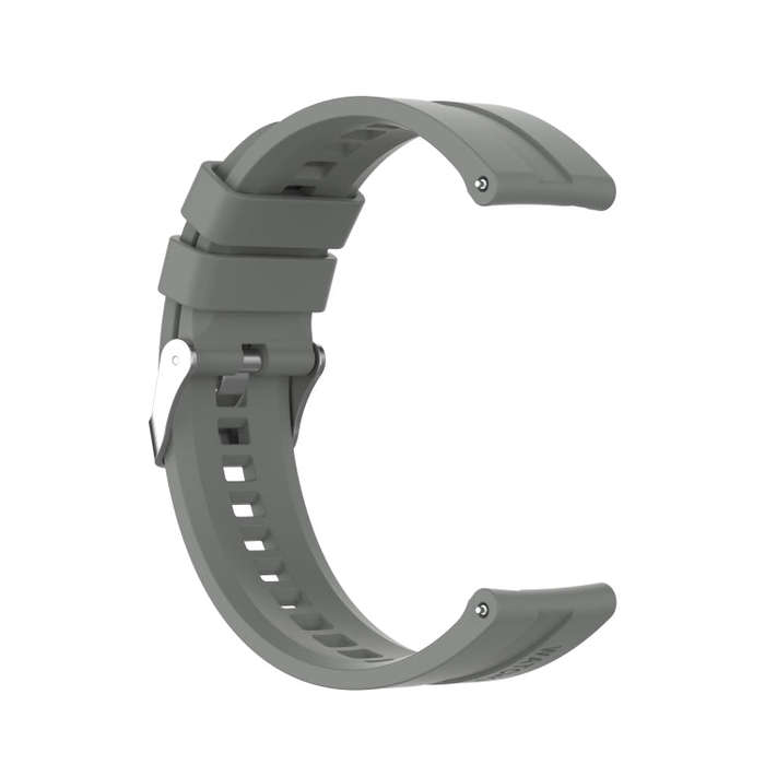 For Amazfit GTS 2e / GTS 2 20mm Silicone Watch Band with Silver Buckle(Grey)