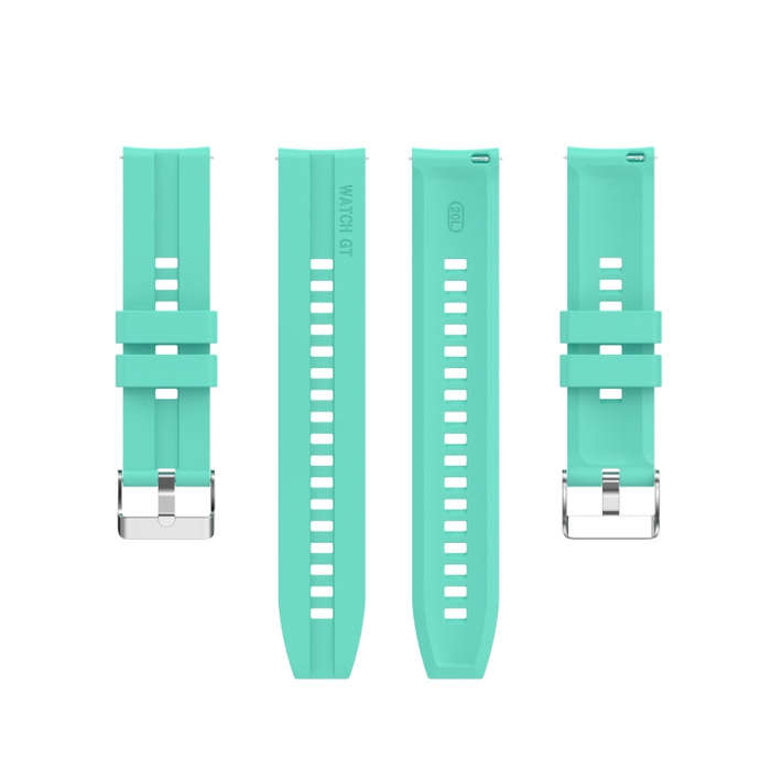 For Amazfit GTS 2e / GTS 2 20mm Silicone Watch Band with Silver Buckle(Aurora Blue)
