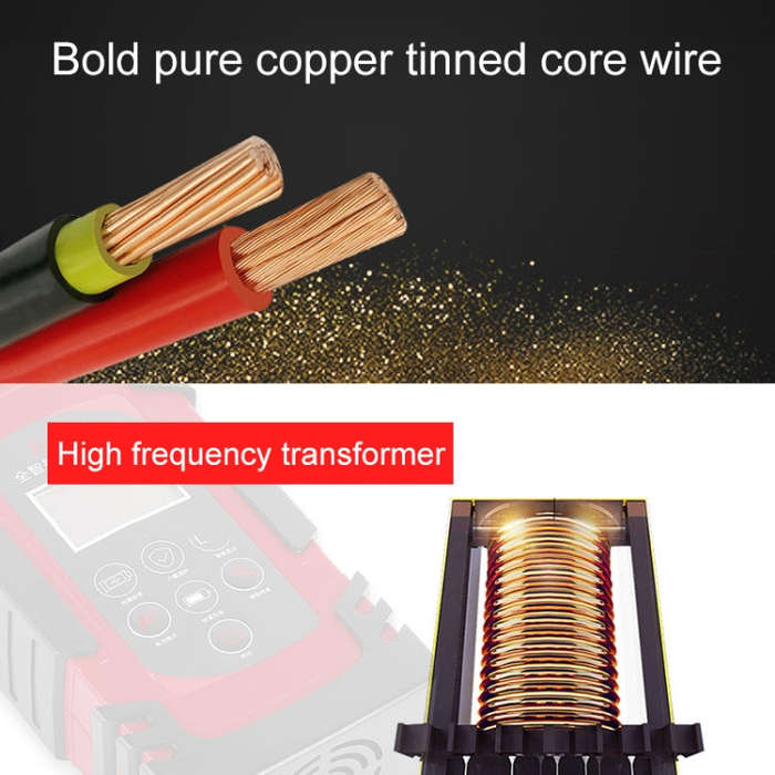 DEMUDA DC-80 Car Battery Charger 12V/24V Intelligent Pulse Repair Type Lead-acid Battery, Plug Ty...