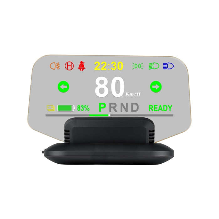 T1 5.1 inch Car HUD Head-up Display Overspeed Alarm / Remaining Battery Percentage Display for Te...