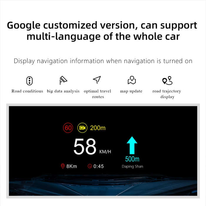 T1 5.1 inch Car HUD Head-up Display Overspeed Alarm / Remaining Battery Percentage Display for Te...