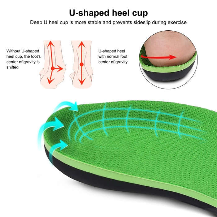 1 Pair 068 Sports Shockproof Massage Arch Of Foot Flatfoot Support Half Insole Shoe-pad, Size:M (...