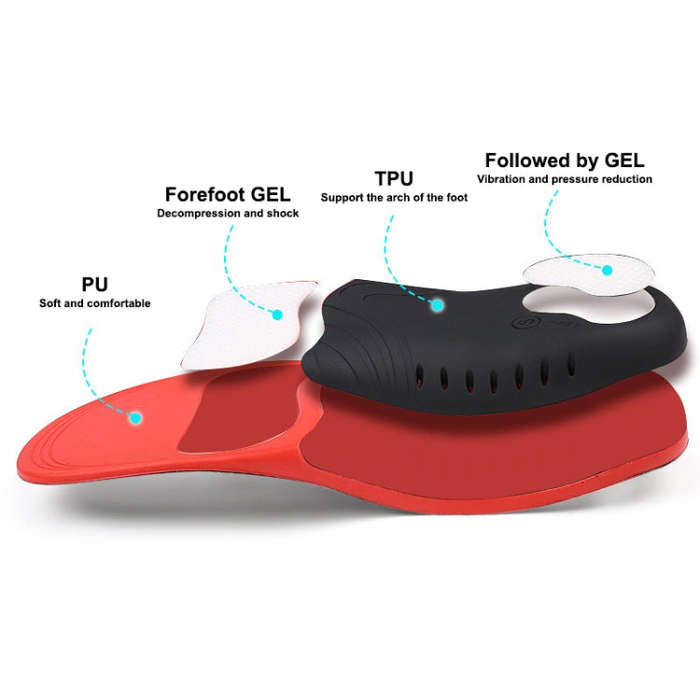 1 Pair 068 Sports Correct Shockproof Massage Arch Of Foot Flatfoot Support Insole Shoe-pad, Size:...