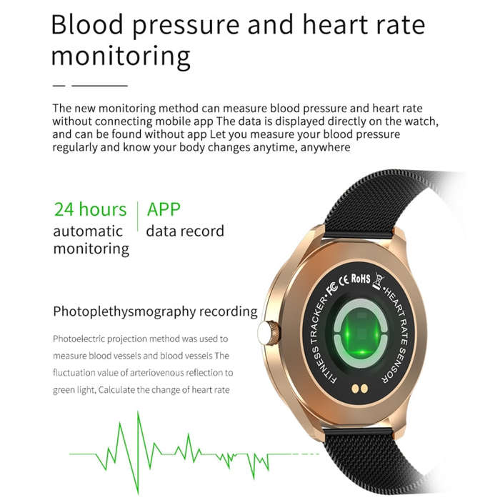 Q9L 1.28 inch IPS Color Screen IP67 Waterproof Smart Watch, Support Blood Pressure Monitoring / H...