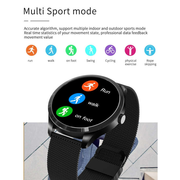 Q9L 1.28 inch IPS Color Screen IP67 Waterproof Smart Watch, Support Blood Pressure Monitoring / H...