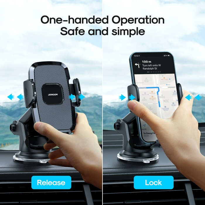 JOYROOM JR-ZS259 360-degree Rotating Stretching Mechanical Dashboard Car Holder for 4.7-6.9 inch ...