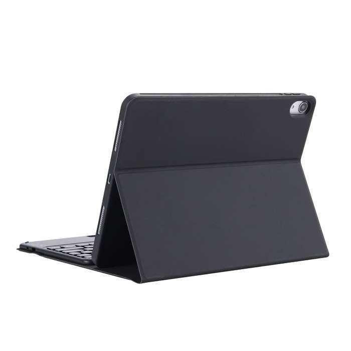 YT102B-A Detachable Candy Color Skin Feel Texture Round Keycap Bluetooth Keyboard Leather Case wi...
