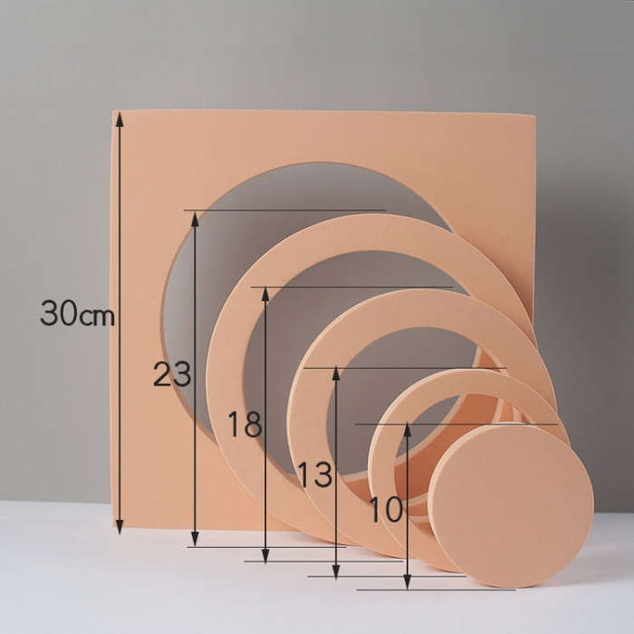 Round Combo Kits Geometric Cube Solid Color Photography Photo Background Table Shooting Foam Prop...
