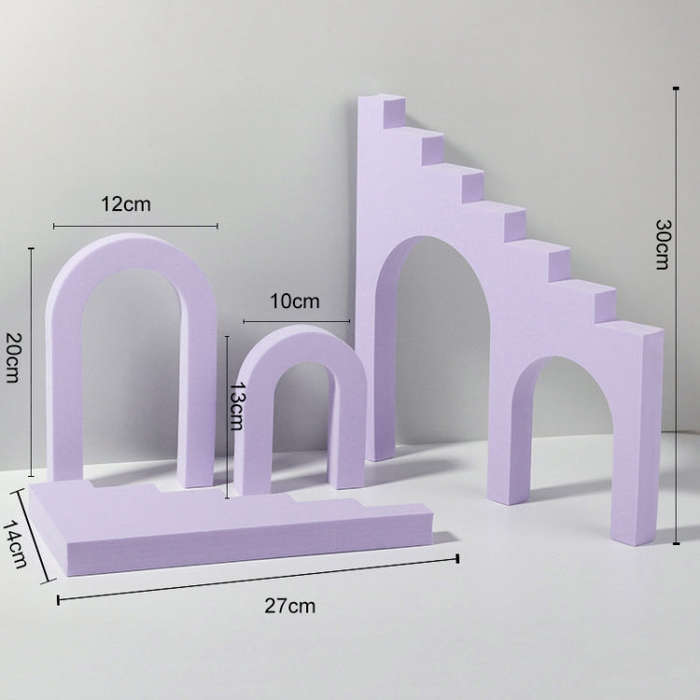 Ladder Combo Kits Geometric Cube Solid Color Photography Photo Background Table Shooting Foam Pro...
