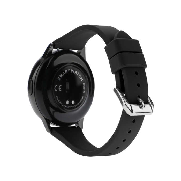 20mm T-shaped Buckle Silicone Watch Band(Black)