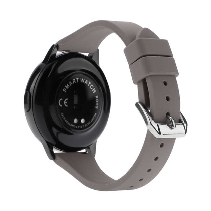 22mm T-shaped Buckle Silicone Watch Band(Coastal Grey)
