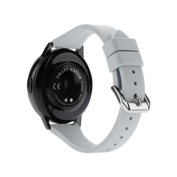 22mm T-shaped Buckle Silicone Watch Band(Cloudy Grey)