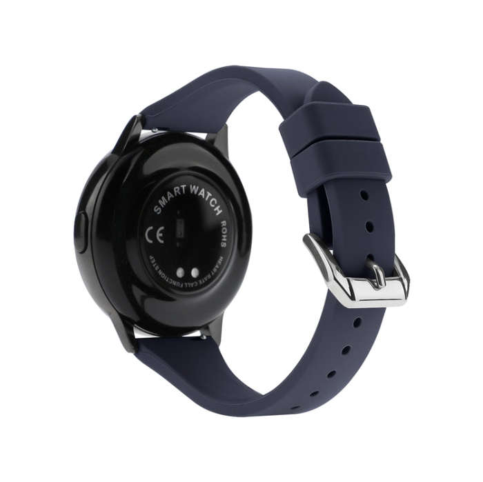 22mm T-shaped Buckle Silicone Watch Band(Midnight Blue)