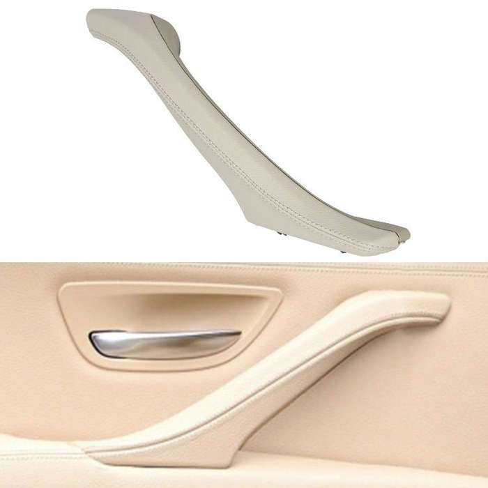 Car Leather Right Side Inner Door Handle Assembly 51417225854 for BMW 5 Series F10 / F18 2011-201...