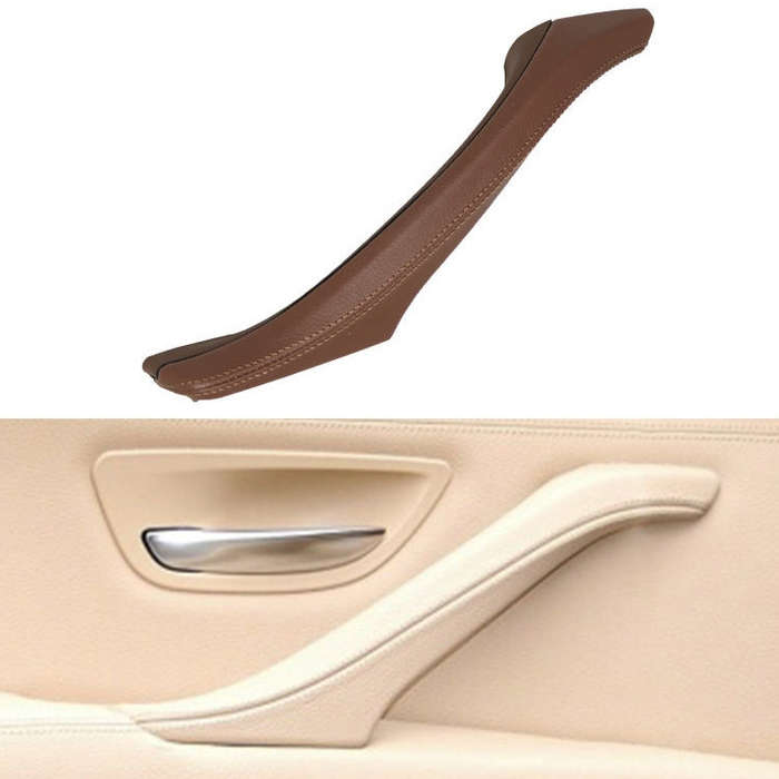 Car Leather Left Side Inner Door Handle Assembly 51417225854 for BMW 5 Series F10 / F18 2011-2017...
