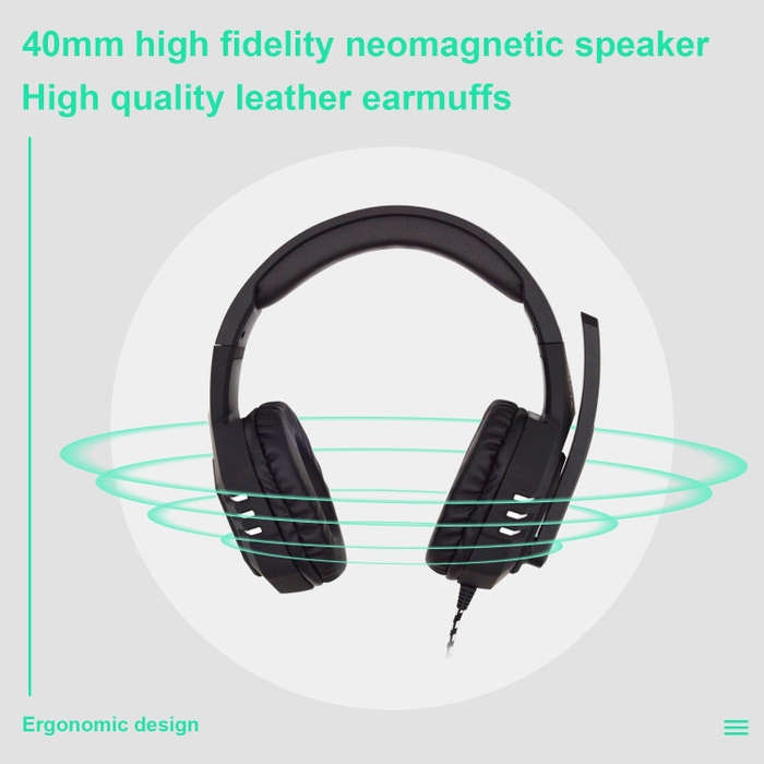 Anivia AH38 3.5mm Wired Gaming Headset with Microphone(Black Silver)