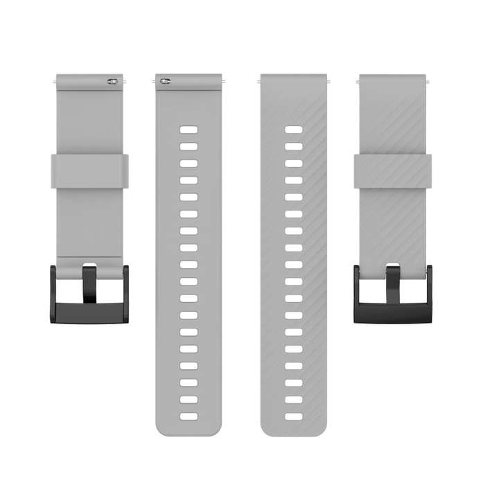 For Suunto 7 24mm Solid Color Silicone Watch Band(Grey)
