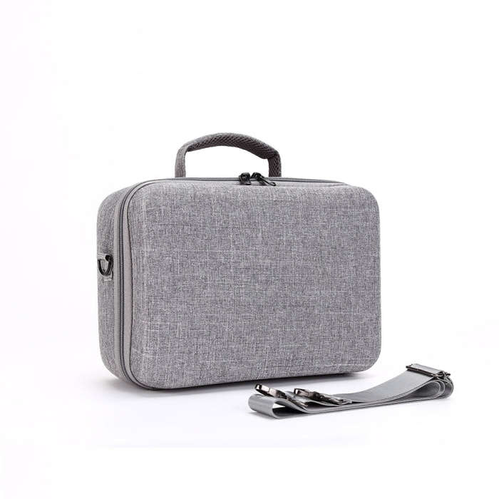 Grey Canvas Single Shoulder Storage Bag Shockproof Waterproof Travel Carrying Cover Hard Case for...