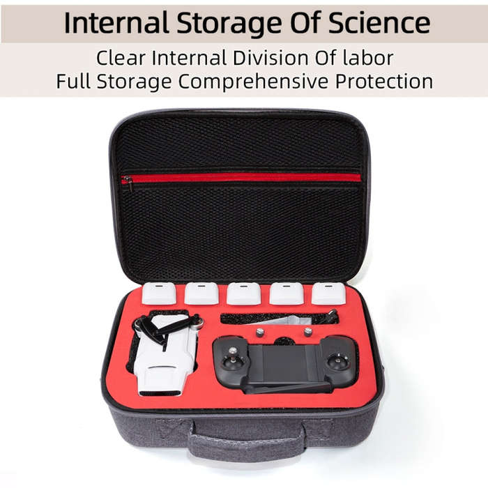 Grey Canvas Single Shoulder Storage Bag Shockproof Waterproof Travel Carrying Cover Hard Case for...