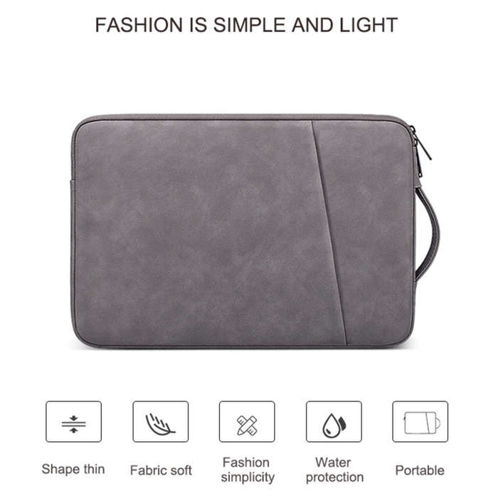 ND08 Sheepskin Notebook Iner Bag, Size:14.1-15.4 inch(Pink)