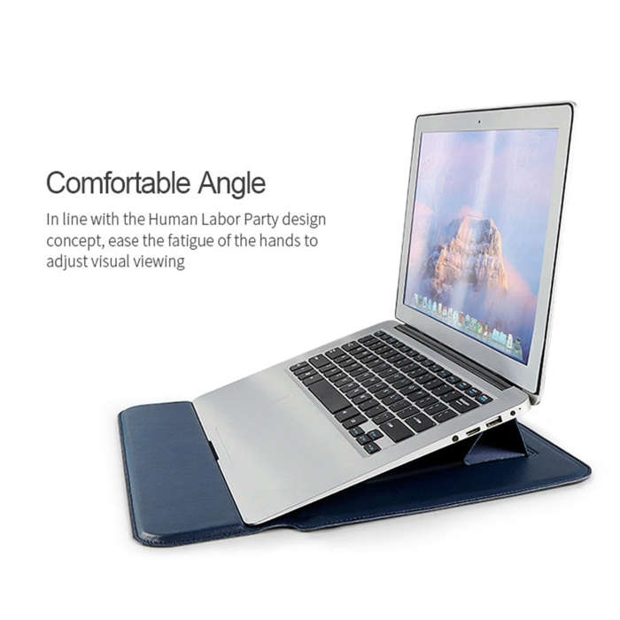 PU08 Multifunctional Notebook PU Liner Bag, Size:14.1-15.4 inch(Black)