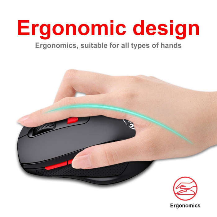HXSJ T67 2.4G Simple Style Wireless Mouse(Black)