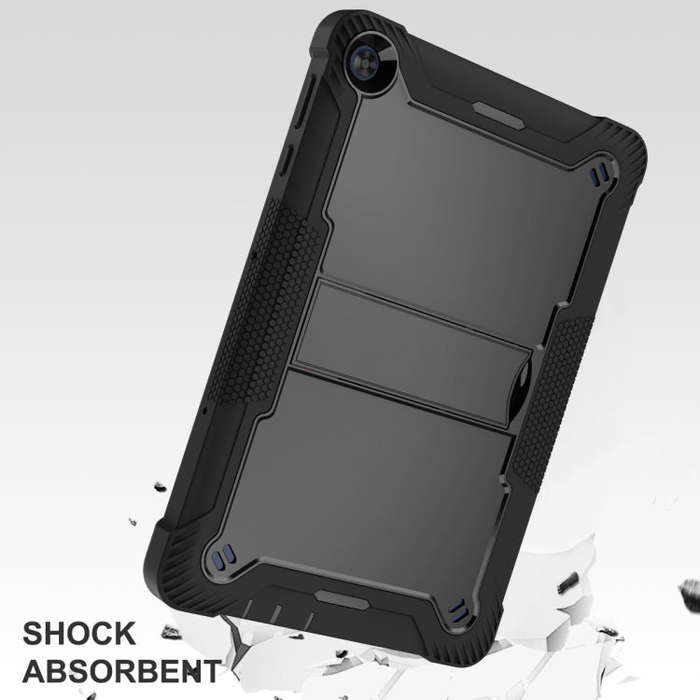 For Huawei MatePad T 10s / 10 Silicone + PC Shockproof Protective Case with Holder(Black)