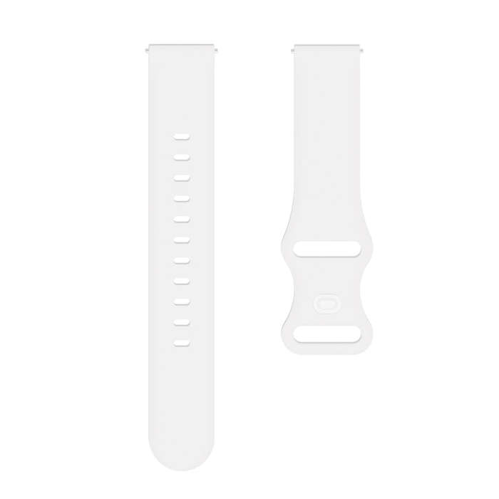 22mm For Amazfit GTS 2e Butterfly Buckle Silicone Watch Band(White)
