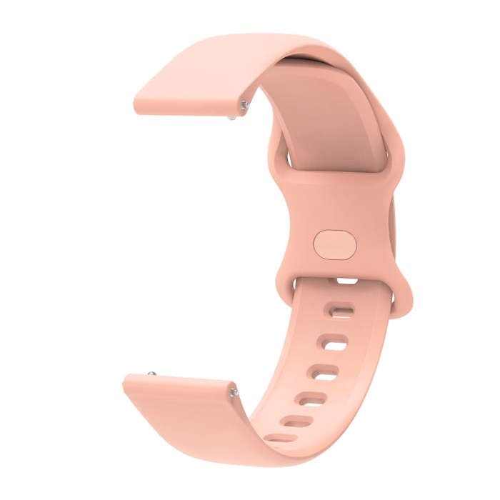 22mm For Amazfit GTS 2e Butterfly Buckle Silicone Watch Band(Pink)
