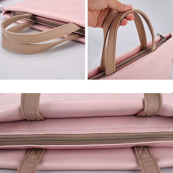 ST05SDZ Lightweight Notebook Laptop Bag with Detachable Shoulder Strap, Size:13.3 inch(Pink)