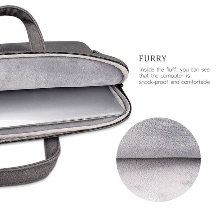 ST06SDJ Frosted PU Business Laptop Bag with Detachable Shoulder Strap, Size:14.1-15.4 inch(Light ...