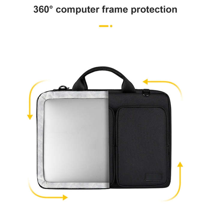 ST11 Polyester Thickened Laptop Bag with Detachable Shoulder Strap, Size:13.3 inch(Silver Gray)