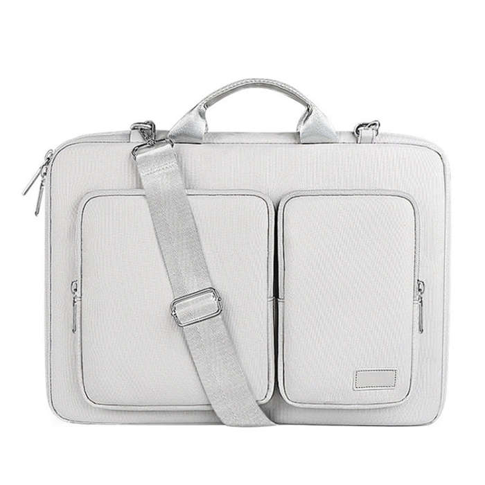 ST11 Polyester Thickened Laptop Bag with Detachable Shoulder Strap, Size:14.1-15.4 inch(Silver Gray)