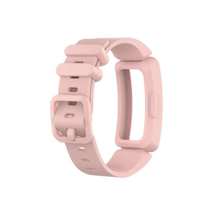 Smart Watch Silicon Watch Band for Fitbit Inspire HR(Light Pink)