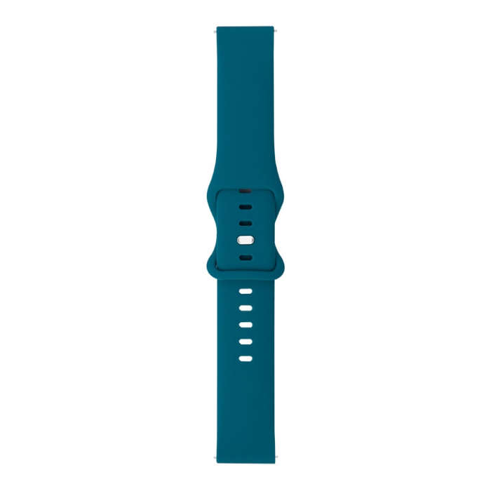 For Honor Magic Watch 2 42mm 8-buckle Silicone Watch Band(Peacock Blue)