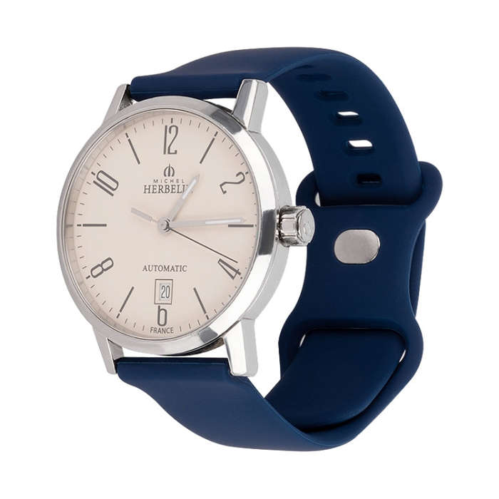 For Honor Magic Watch 2 42mm 8-buckle Silicone Watch Band(Peacock Blue)