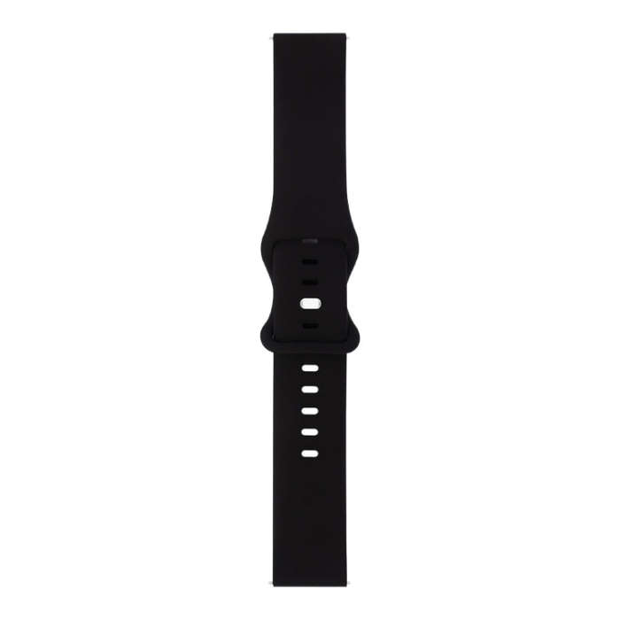 For Amazfit GTR 47mm 8-buckle Silicone Watch Band(Black)