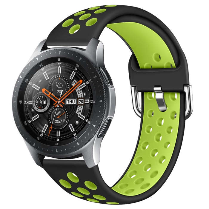 For Galaxy Watch 46 / S3 / Huawei Watch GT 1 / 2 22mm Smart Watch Silicone Double Color Watch Ban...
