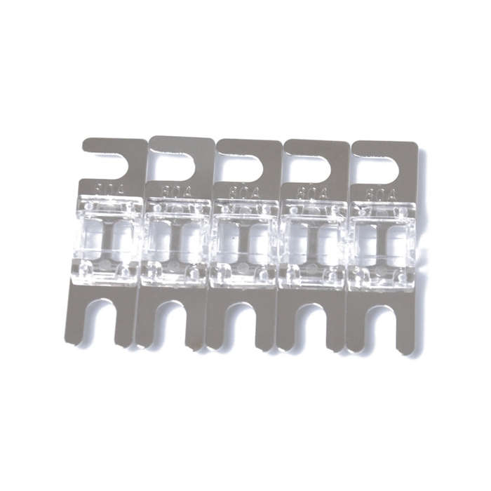 A0304 Transparent 5 PCS Car Audio AFS Mini ANL 80A Fuse Nicked Plated