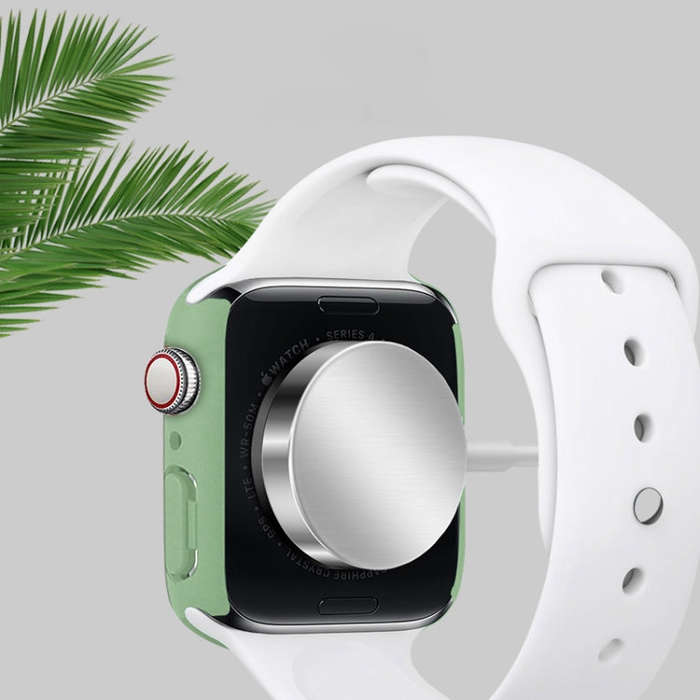Shockproof PC Protective Case with Tempered Glass Film For Apple Watch Series 8 / 7 41mm(Rose Gold)