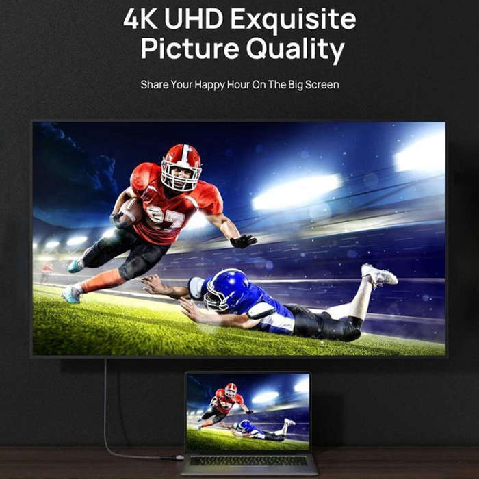 HDMI 2.0 Male to HDMI 2.0 Male 4K Ultra-HD Braided Adapter Cable, Cable Length:8m(Grey)